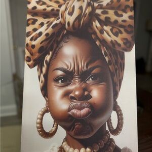 Leopard Print Headwrap Art Print